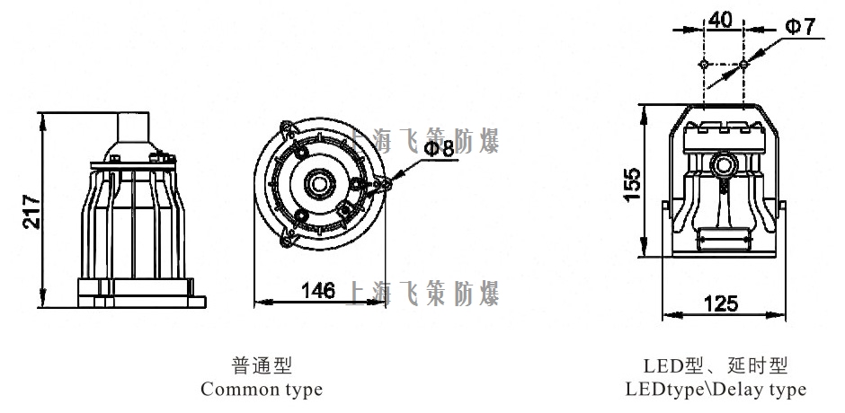 防爆視孔燈尺寸